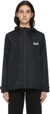 Golden Goose Daris Star Collection Logo Hooded Windbreaker In Black/white