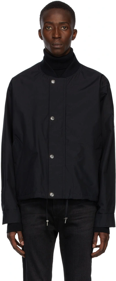 Ami Alexandre Mattiussi Black Elasticized Ami De Cœur Bomber