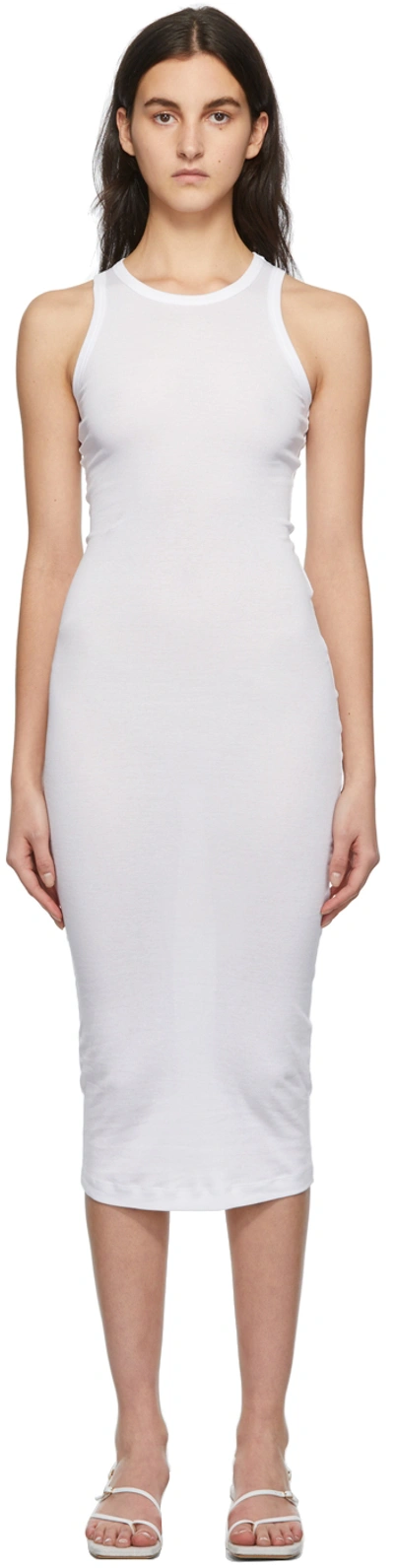 Wardrobe.nyc Release 06 Ribbed Cotton-jersey Dress In White