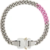 Alyx Silver & Pink Colored Links Necklace In Silver/pink