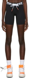 Off-white Athl Branded-waistband High-rise Slim-fit Stretch-woven Shorts In Black No Color