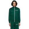 Palm Angels Green Classic Track Jacket In Green White