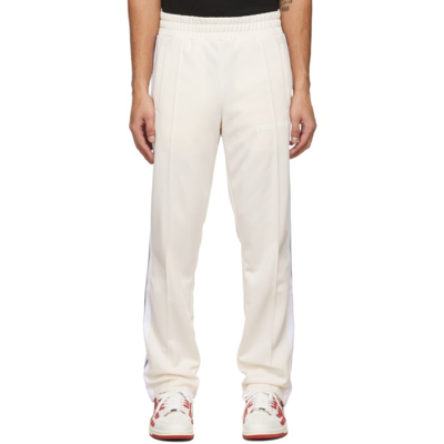 Palm Angels Off White Classic Track Trousers In Off White White