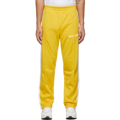 Palm Angels 条纹细节运动裤 In Yellow