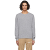 Palm Angels Intarsia-knit Logo Jumper In Melange Grey White