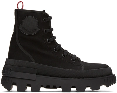 Moncler Desertyx Lug Sole Ankle Boots In 999 Black