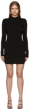 Nanushka Women's Mollie Chain-detailed Open-back Knit Mini Dress In Black