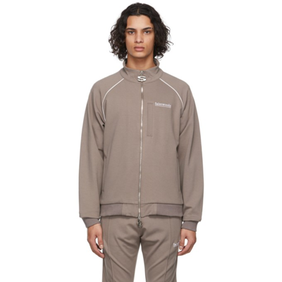 Saintwoods Taupe Track Jacket In Beige