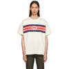 Gucci White Interlocking G Stripe T-shirt In 9095 Sunlight/mc