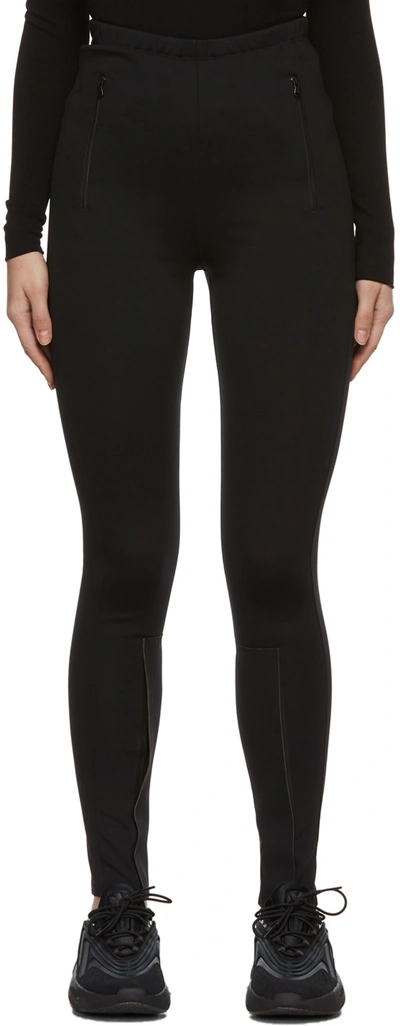 Wardrobe.nyc Slit-detail High-waist Leggings In Black