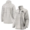 G-III 4HER BY CARL BANKS G-III 4HER BY CARL BANKS GRAY PHILADELPHIA FLYERS SHERPA QUARTER-ZIP PULLOVER JACKET