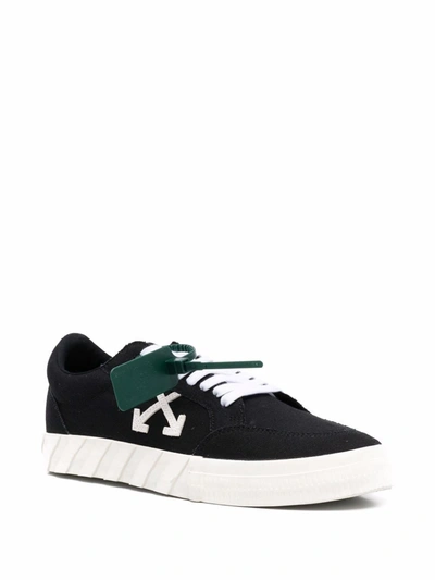 Off-white Vulcanized Brand-embossed Suede Low-top Trainers In Black