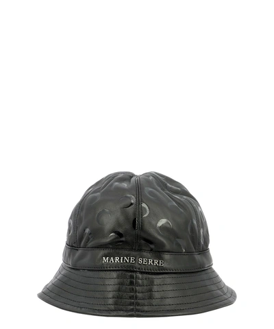 Marine Serre Women's Black Leather Hat