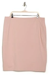 T Tahari Pull-on Ponte Pencil Skirt In Lt. Blush