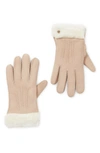 Ugg Classic Tasman Genuine Shearling Gloves In Sand