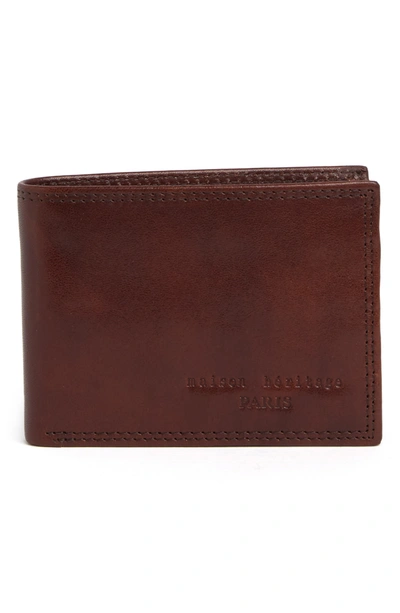 Maison Heritage Paco Bifold Leather Wallet In Camel