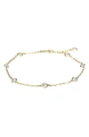 CZ BY KENNETH JAY LANE CZ BY KENNETH JAY LANE BEZEL CUBIC ZIRCONIA STATION ANKLET