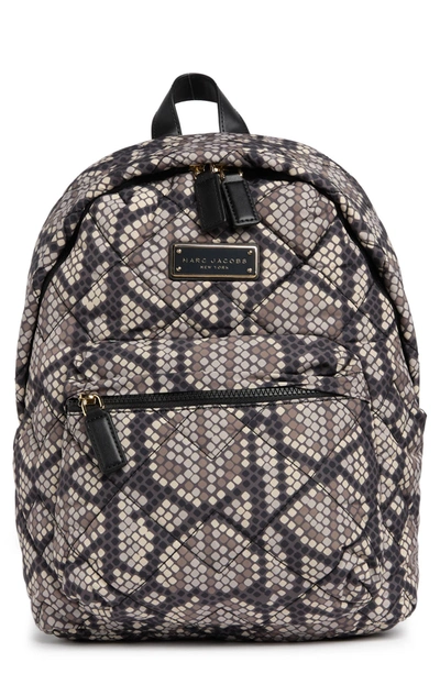 Marc Jacobs Quilted Nylon Printed Backpack In Snake Print