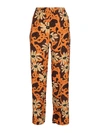 Nanushka Yareli Printed Viscose Flared Pants In Floralorange