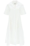 Jil Sander Cotton Poplin Dress In White (white)