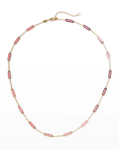 Frederic Sage Yellow Gold 17-stations Pink Necklace