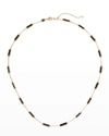 FREDERIC SAGE YELLOW GOLD 17-STATIONS BLACK ONYX NECKLACE