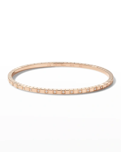 Chopard Rose Gold Ice Cube Semi-diamond Bangle Bracelet