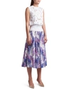 DOLCE & GABBANA FLORAL EMBROIDERED CUTOUT SLEEVELESS TOP