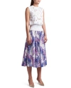 Dolce & Gabbana Floral Embroidered Cutout Sleeveless Top In White