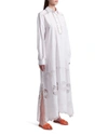 Dolce & Gabbana Embroidered Eyelet Maxi Shirtdress In Opt White
