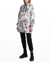 MONCLER GUETHARY REVERSIBLE FLOWER-PRINT LONG PARKA