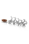 Nambe Nambé Holiday Mini Christmas Reindeer & Sleigh In Metallic Silver