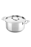 Mepra Glamour Stone 2-handle Casserole With Lid In Stainless Steel