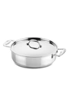 Mepra Glamour Stone Nonstick Two-handle Saute Pan & Lid In Stainless Steel