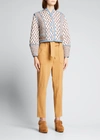 Veronica Beard Kamila Reversible Cotton Jacket In Cream Multi