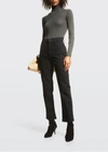 Mother High Waisted Rider Skimp Slim Straight Jeans In Not Guilty In Ntg-not Guilty