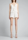 Iro Mireya Halterneck Peplum Top In White