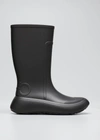 Ferragamo Logo-detailed Rubber Rain Boots In Nero/nero
