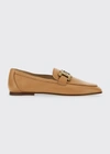 TOD'S KATE LEATHER CHAIN LOAFERS