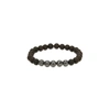 Tateossian Vesuvius Black Beaded Bracelet - Large In Black And Grey