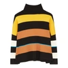 VICTORIA BECKHAM STRIPED RIBBED KNITTED JUMPER