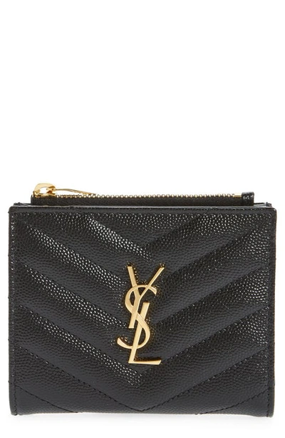 Saint Laurent Quilted Leather Card Holder