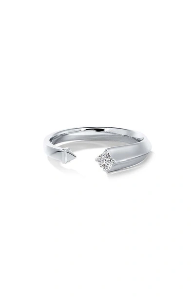 De Beers Forevermark Avaanti Closed Ring With Diamond Accent In 18k White Gold