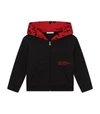 DOLCE & GABBANA KIDS LOGO ZIP-UP HOODIE (8-12 YEARS)