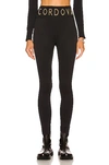 Cordova Signature Ribbed Intarsia Stretch-knit Leggings In Onyx