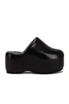 Simon Miller Black Vegan Platform Bubble Clogs In Black