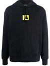 ACNE STUDIOS FACE LOGO-PATCH DRAWSTRING HOODIE