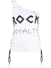 Stella Mccartney Rock Royalty One-shoulder Lace-up Top In White