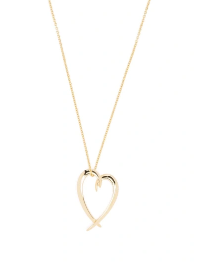 Shaun Leane Hook Heart Pendant Necklace In Gold