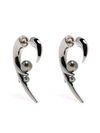 Shaun Leane Hook Black Pearl Earrings In Black